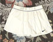 NIKE Womens DRI-FIT Skort Mini Skirt Sporty Preppy White Black Swoosh