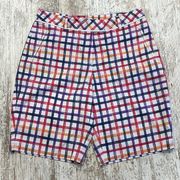 Lady Hagen Multi Color Plaid Golf Shorts Size 4