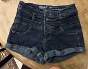 Like New Mossimo Supply Co. High Rise 3 button jean shorts