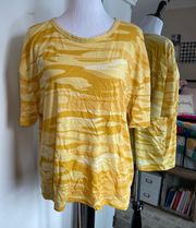 Large Yellow Camouflage Top