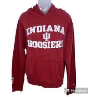 Indiana Hoosiers Red Long Sleeve Hoodie Size Large