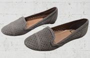 Dolce Vita Taupe Suede Almond Toe Eyelet Slip-On Women's Loafer Flats Size 7