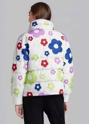 Flower Puffer Coat