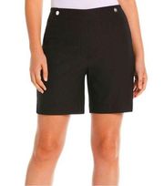 Rafaella Women’s Contemporary Black Stretch Comfort Bermuda Shorts Size 16 NWT