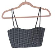 Brandy Melville  John Galt Black and White Cropped Tank Bralette Gingham XS