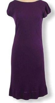 Derek Lam  fitted knee length solid purple dress 6