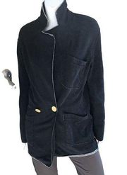 Rachel Rachel Roy Fleece Lined 2 Button Black Jacket Women's Size Small