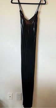 NEW Jessica McClintock for Gunne Sax Black Glittery Bodycon Maxi Prom Dress 9