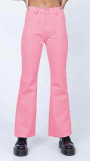 Pink Flared Jeans