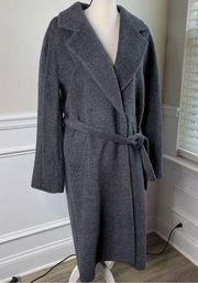 Elie Tahari Metallic gray wool trench coat size medium