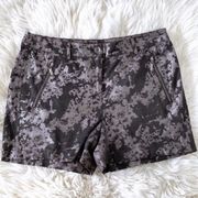 Vivienne Tam suede shorts size 6 metallic gray fancy Dressy NEW