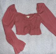 Crop Scrunch Long Sleeve