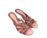 Cole Haan Pink Leather Opened Strappy Heeled Sandals Women SZ 7.5