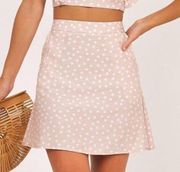 Showpo  | Polka Dot Mini Skirt A Line Pink & White