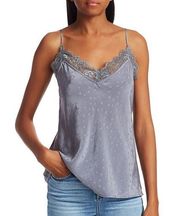 PAIGE Cicely Star Print Lace Trim Silk Camisole