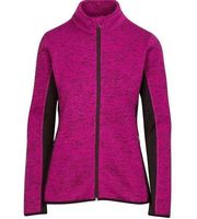 Andre Marc New York fuchsia black slim flit long sleeve full zip jacket Small