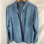 Falls Creek Chambray Button Down Shirt Size Large