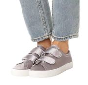 NEW Joie Diata Silver Satin Sneakers Size 39.5
