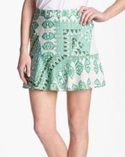 Collective Concepts Green Ruffle Trim Skirt, New with Tags