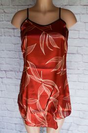 Blush, Silky, Leaf Patterned, Night Gown