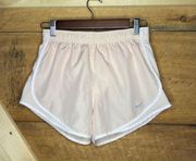 Nike Peach Light Pink & White Running Athletic Shorts Dri-Fit Women’s size Small