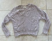 Nation Ltd Beige Distressed Sweater Size Small Alpaca