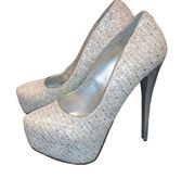 Paprika High Heels. Dancer stilettos dancing pumps sparkle glitter holographic