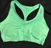 Reebok neon green sports bra, removable padding