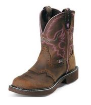 Justin Gypsy Aged Bark Western Cowgirl Boot Womens 7B Pink