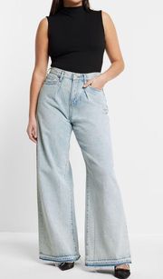 NWT Super High Waisted Baggy Wide Leg Jeans