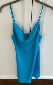 NWT  Blue Mini Slip Dress