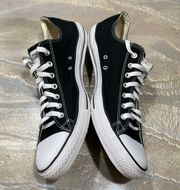 Converse All Star Low Tops Lace Up Black Shoes Women’s 18
