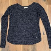 Abercrombie & Fitch  Blue Cotton Wool Linen Knit Long Sleeve Sweater Size Small