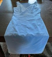 zip back blue dress stretch size 11/12 in blue. Sleeveless. GUC