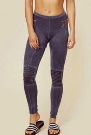 Blue Life grey zipper Moto leggings