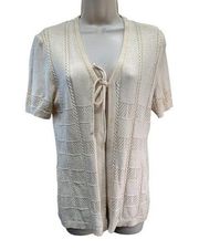 St. John Knit collection short sleeve sweater cardigan