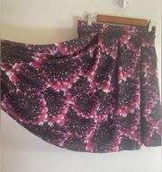 HTF Print LuLaRoe Madison Skirt NWT Size Small Purple Pink Floral Swing