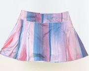 32e-Saneryl pink ad blue pastel tennis skirt M