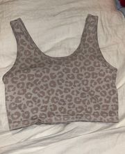 gray and pink leopard print tank