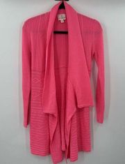 Julie Brown NYC JB Hot Pink Open Front Cardigan Sweater Size M/L