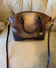 Vivian Sable Pennfield Ombré Pearlescent leather satchel/Crossbody