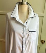 Contrast Piping Blouse•Sz xl