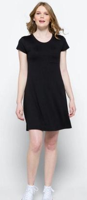 Women's Alison T-Shirt Dress Black Size L NWT