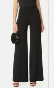 Theory Emmett Craze Black Ponte Wide Leg Flare Pants