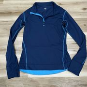 Alo Yoga  Cool Fit Blue Quarter Zip Pullover Blue Women’s Medium