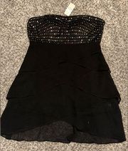 Romeo + Juliet Couture Romeo & Juliet Studded Black Cocktail Dress