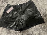 Faux Leather Shorts