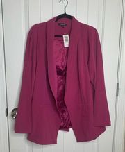 Torrid pink Barbie open front blazer jacket size 2X spring career summer