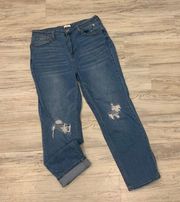 BP. Be Responsible lightwash light distressed straight leg jean size 33