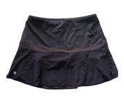 -BLACK ATHLETIC SKORT-SIZE SMALL Athletic black skort, lined mesh hen, no slip shorts, excellent condition  Measurements: Waist: side to side 15-18 inches  Length: waistband to bottom 14 inches